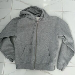 Oversized light grey BRANDY MELVILLE zip up